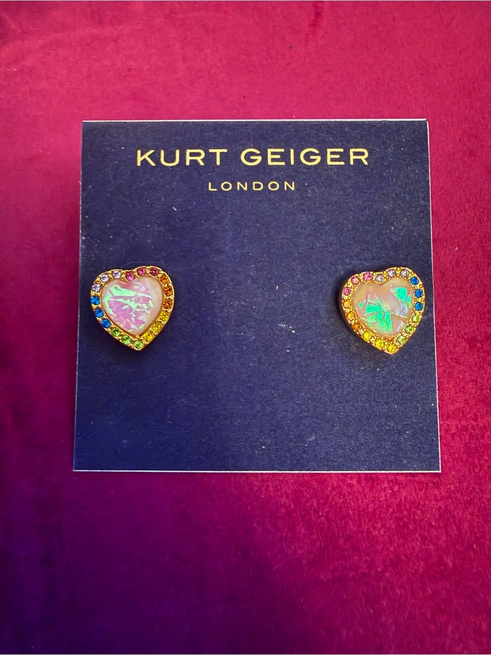 Kurt Geiger Gold-Tone Round Stud Earrings